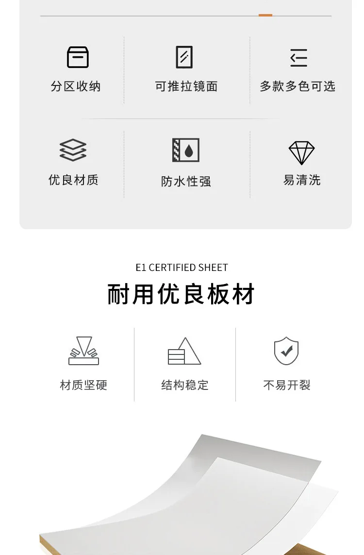 Description Picture 3 of item80cm Tall Dressers for Bedroom Vanity Mirror Storage Makeup Desk with Side Table Nightstand Makeup Bench Wooden Dressing Table
