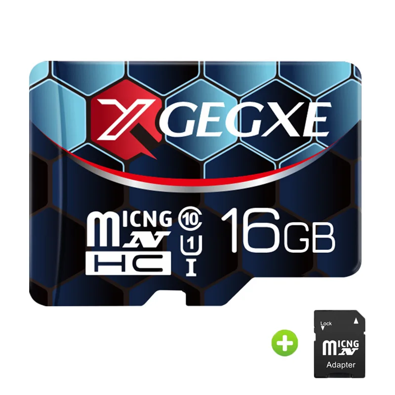 Карта памяти XGEGXE 8 ГБ 32 ГБ 64 Гб 128 Гб класс 10 UHS1 U1 U3 V30 карта памяти microSD 256 ГБ флеш-карта памяти TF микро SD tarjeta для смартфонов ПК - Емкость: 16GB with adapter