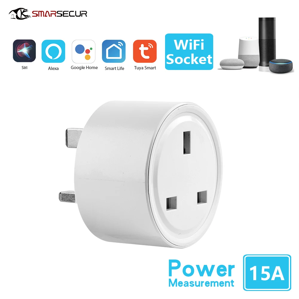 Aoycocr Alexa Smart Plugs - Mini interruptor de enchufe inteligente  Bluetooth WIFI funciona con Alexa Echo Google