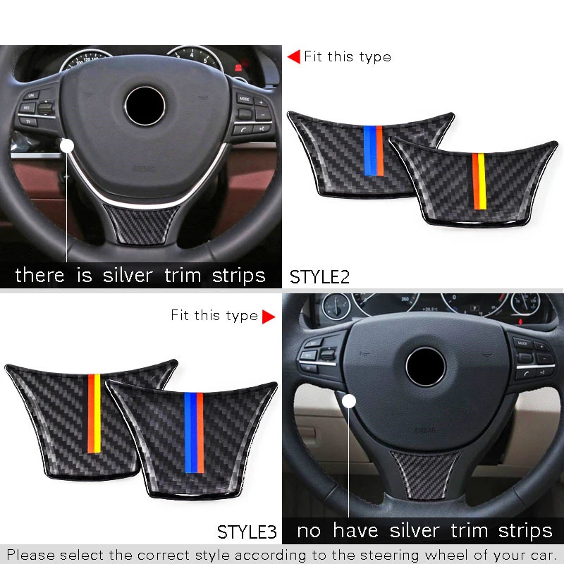 Стикер на руль из углеродного волокна для стайлинга автомобиля Чехол Bmw M Sport Stripe 5