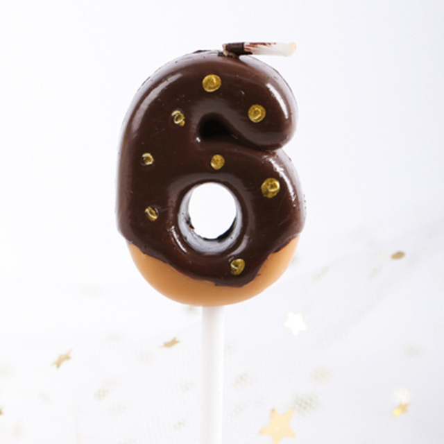 Cake Topper 0-9 Number Cake Decor Hocolate Biscuit Birthday Cupcake Decor Happy Birthday Decor Kids Boy Girl