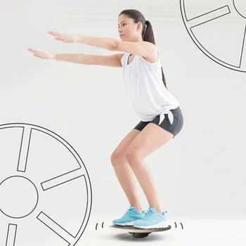 

Yoga Balance Board Disc Stability Round Plates Exercise Trainer for Fitness Sports H7JP