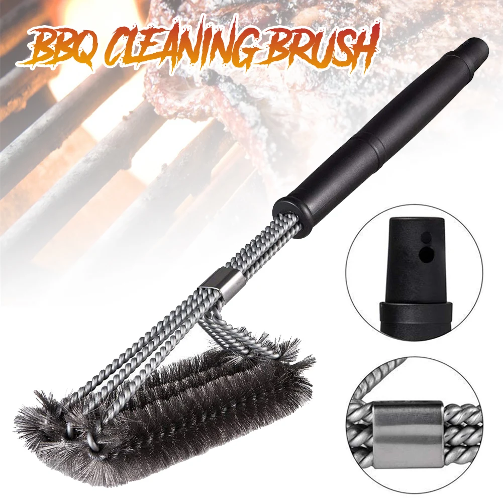 

1 PC Stainless Steel Grill Cleaning Brush Non-stick BBQ Accessories Easy Cleaning Cooking BBQ tool Grill Brush
