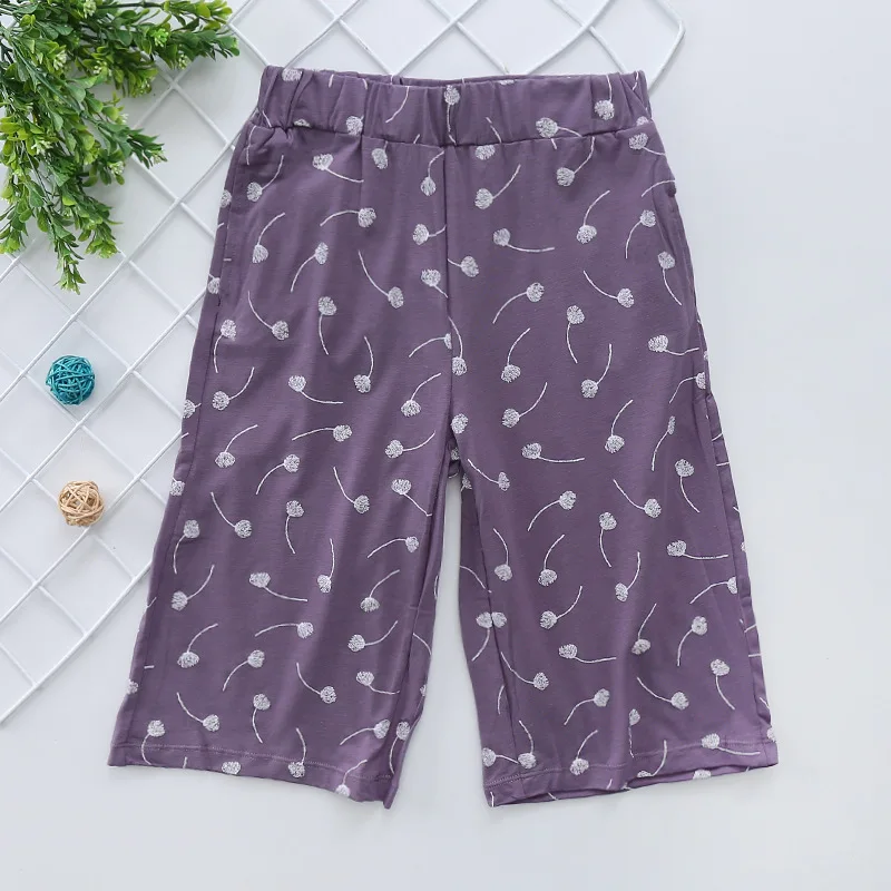 Hello Cloud/Хлопковые свободные штаны-капри с принтом для девочек детские повседневные свободные штаны в Корейском стиле для девочек