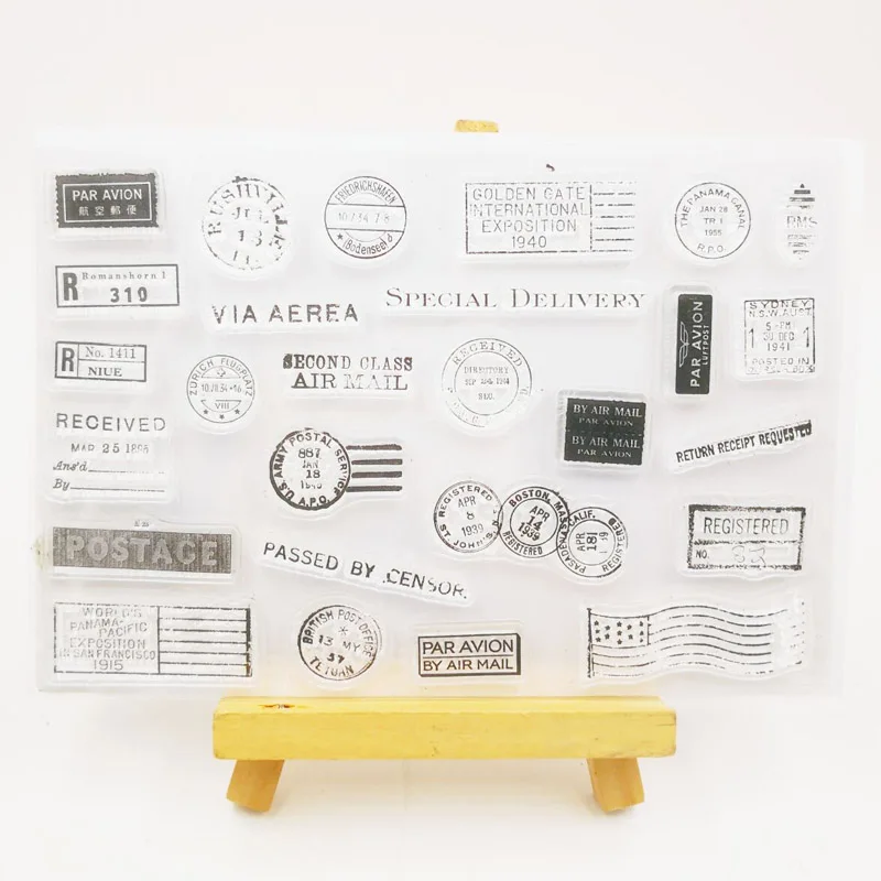 Zfparty Vintage Postage Timbro/Sigillo In Silicone Trasparente Trasparente Per Album Di Scrapbooking/Foto Fai-Da-Te Decorativo