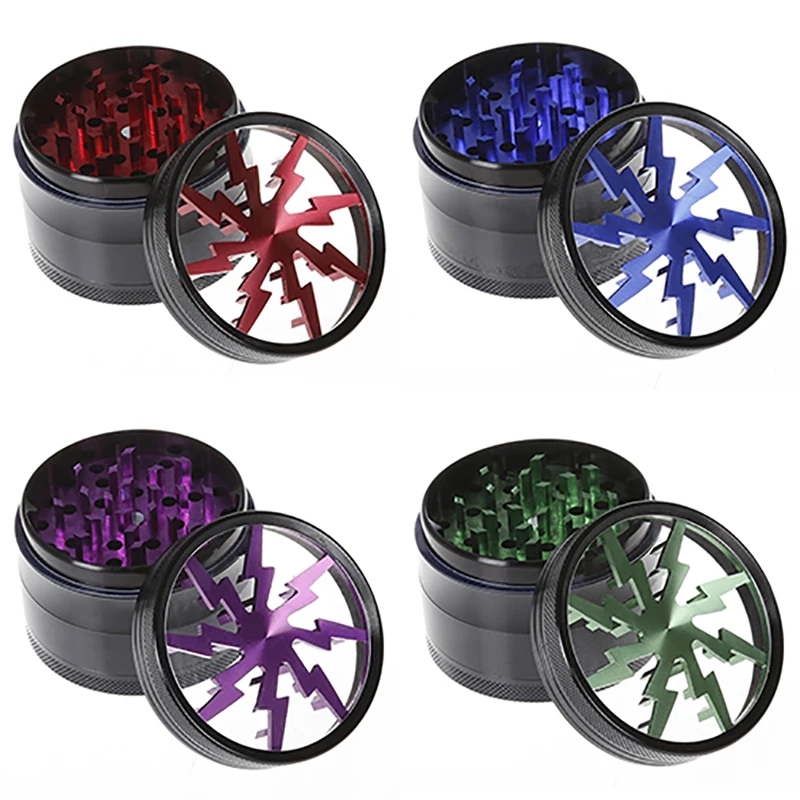 63mm-4-layer-Metal-Herb-Mill-Crusher-Tobacco-Lightning-Teeth-Smoke-Grinder (1)