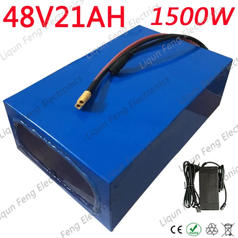 Perfect Free Tax High power 2000W 48V 20AH Electric Bike Battery 48V 21AH E-bike Battery 48 Volt Lithium Battery with 40A BMS 2A charger 0