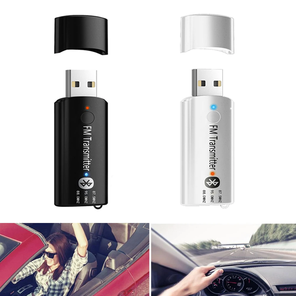 Модулятор Hands Free аудио музыка портативный стерео мини 3,5 мм fm-передатчик USB Bluetooth приемник беспроводной адаптер