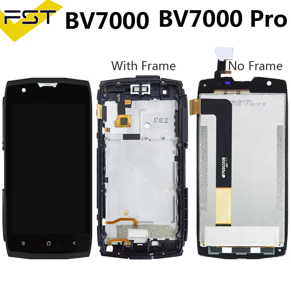 Goede 100% Getest Lcd met Touch Screen Voor Blackview BV7000 BV7000 Pro Lcd Met Frame Assembly Vervanging