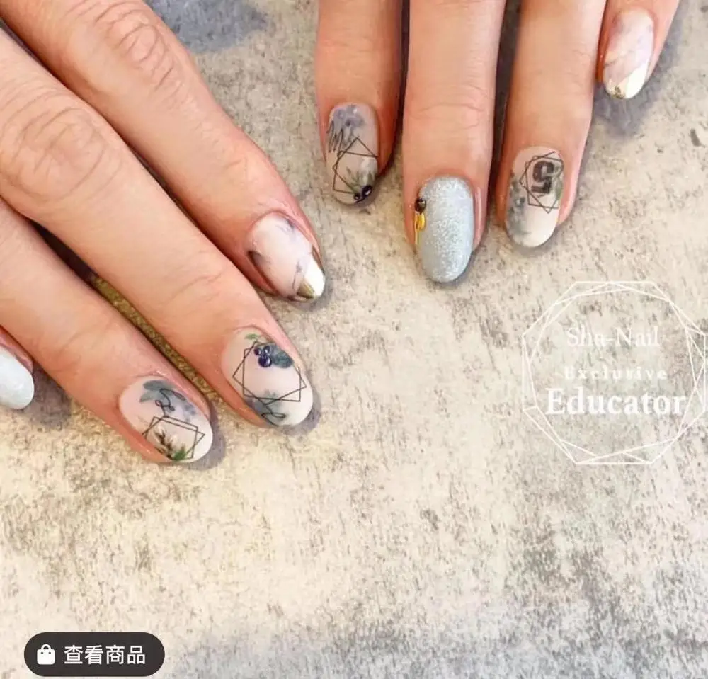 Newest LSK sereis Japanese overlapping box 3d nail art sticker nail decal stamping export japan designs 4