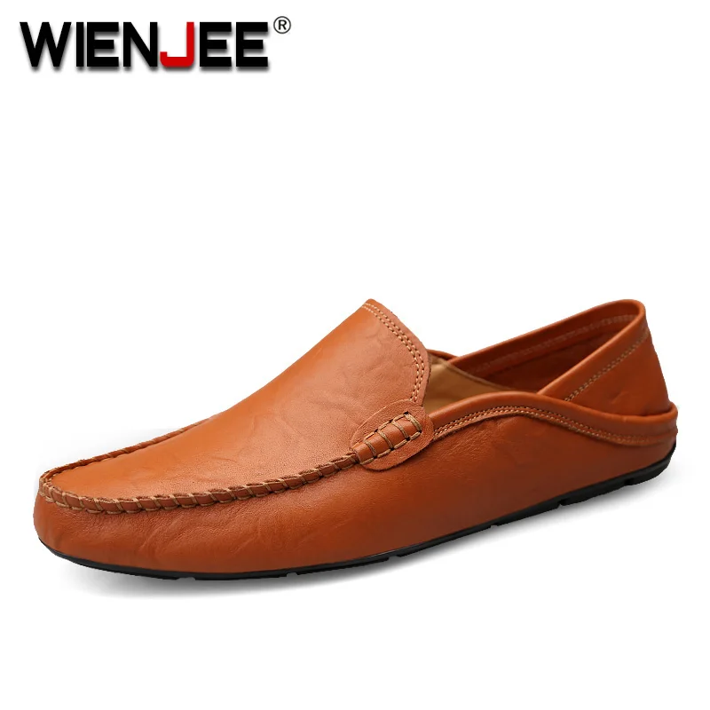 

2019 Spring and Autumn Men Shoes Comfortable and Soft Leather Casual Driving Oxfords Shoes Men Loafers Shoes For Men Flats