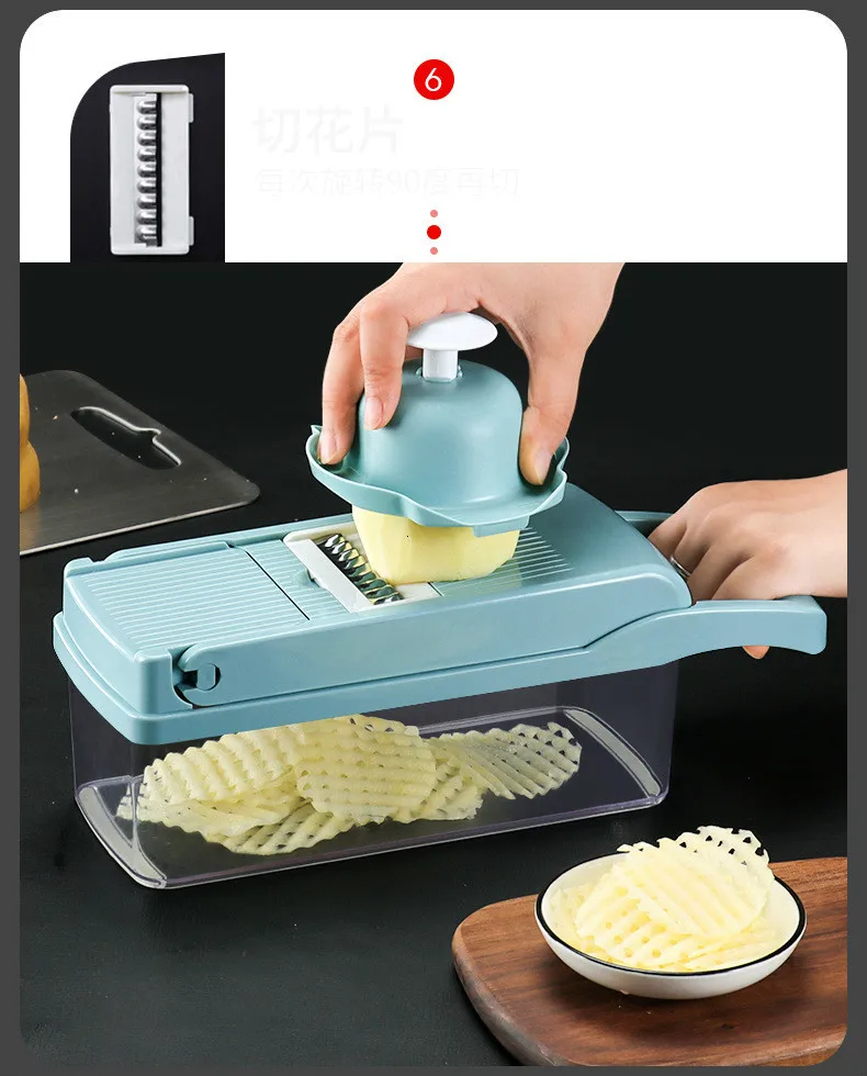 Cut vegetables Artifact Slicer Grater Cutter Peeler Multifunctional Potato Peeler Carrot Grater Drain Basket Kitchen Tool