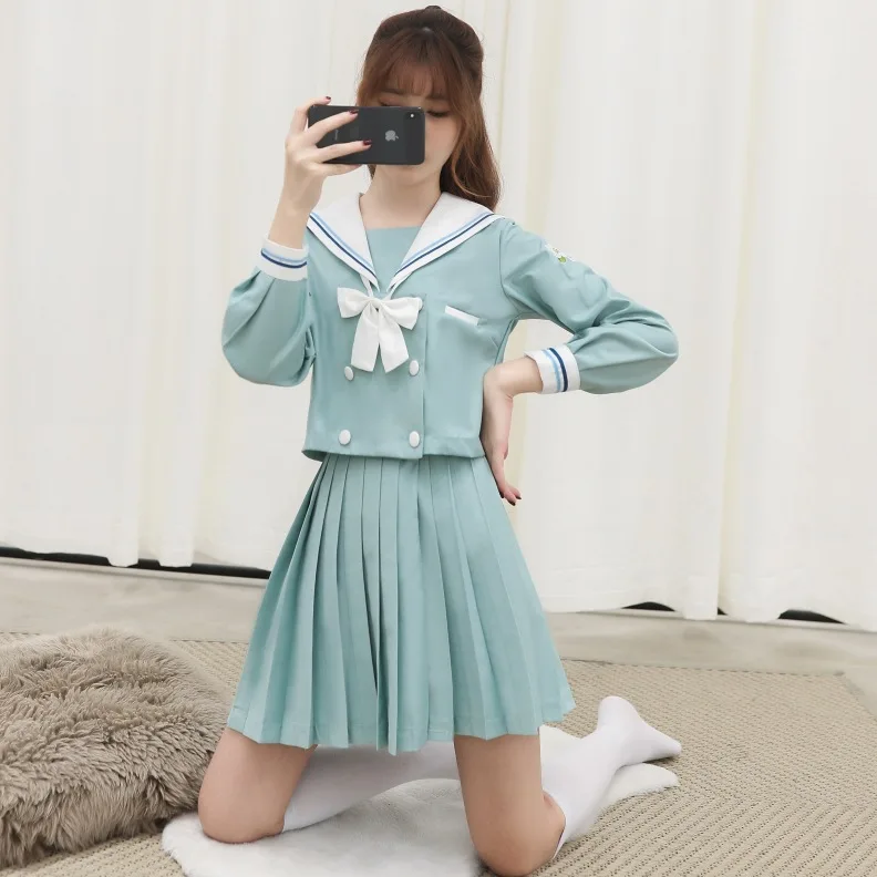 JK Uniforms Middle School Students Japanese Sailor Suit School Uniform Cosplay Students Skirt Suit
