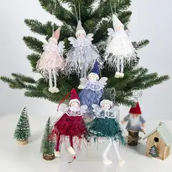 1 шт. Новогодняя Милая девочка-Ангел Рождественская кукла на дерево украшения Милая шерсть кукла-ангел игрушки Рождественский подарок