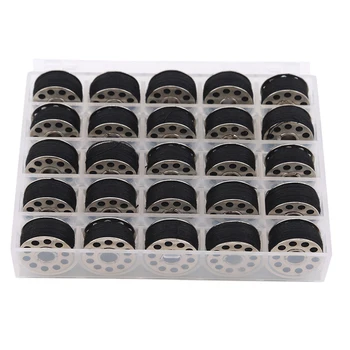 

1 Box Sewing Thread Bobbin Box Transparent/Multicolor Plastic Bobbin Box Sewing Machine Holder Holds 25 Storage Sewing Tool