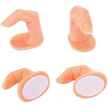 

1PC Plastic False Nail Practice Training Nail Art False Tips Display Tool Fake Fingers