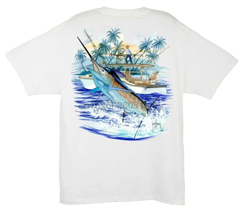 Guy Harvey Mens Marlin and Boat 2 