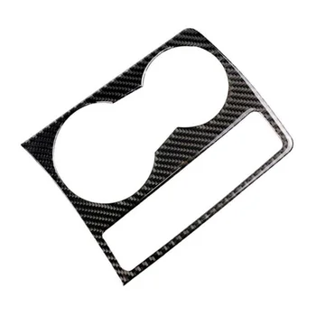 

Car Cup Holder trim Auto Carbon Fiber Black Panel Cover For A4 A5 S4 S5 RS5