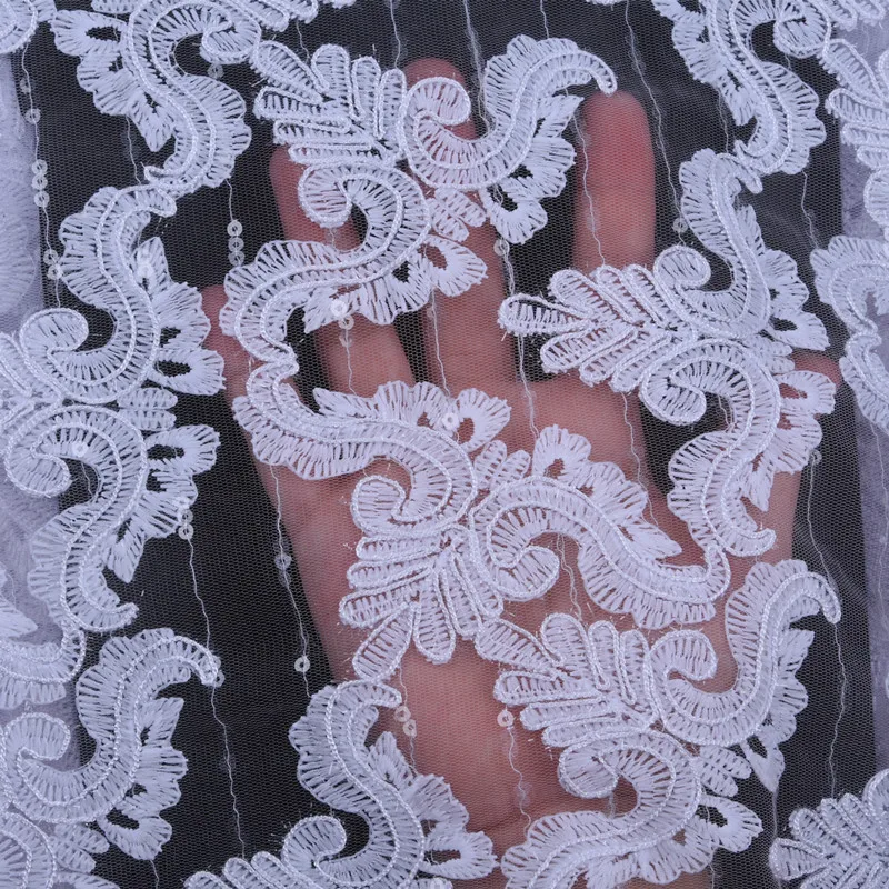 Расшитые блестками африканские нигерийские кружева сеточка ткань высококачественные блестки французский Тюль кружевная ткань для очень мягкого свадебного платья сшитая A1750