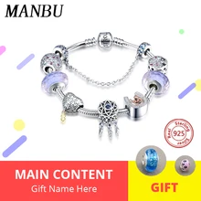 ManBu 925 пробы Серебряный держатель Ловец снов и сердце модные браслеты для женщин серебряные ювелирные изделия