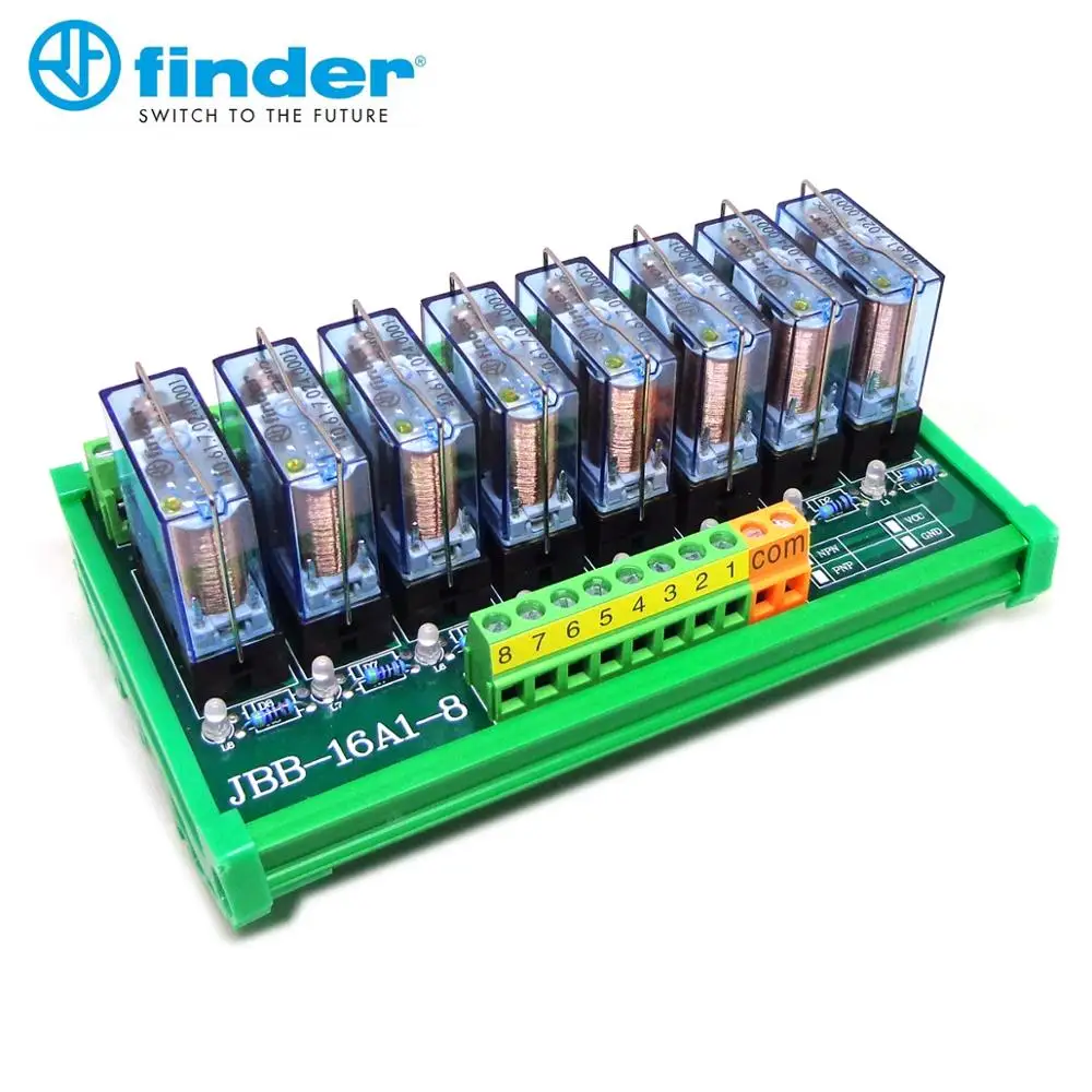 Релейный модуль FINDER 4 way 8 way релейный модуль SPDT модуль 12V 24V DC 16A 40,61 PLC Плата усилителя PNP/NPN Универсальный