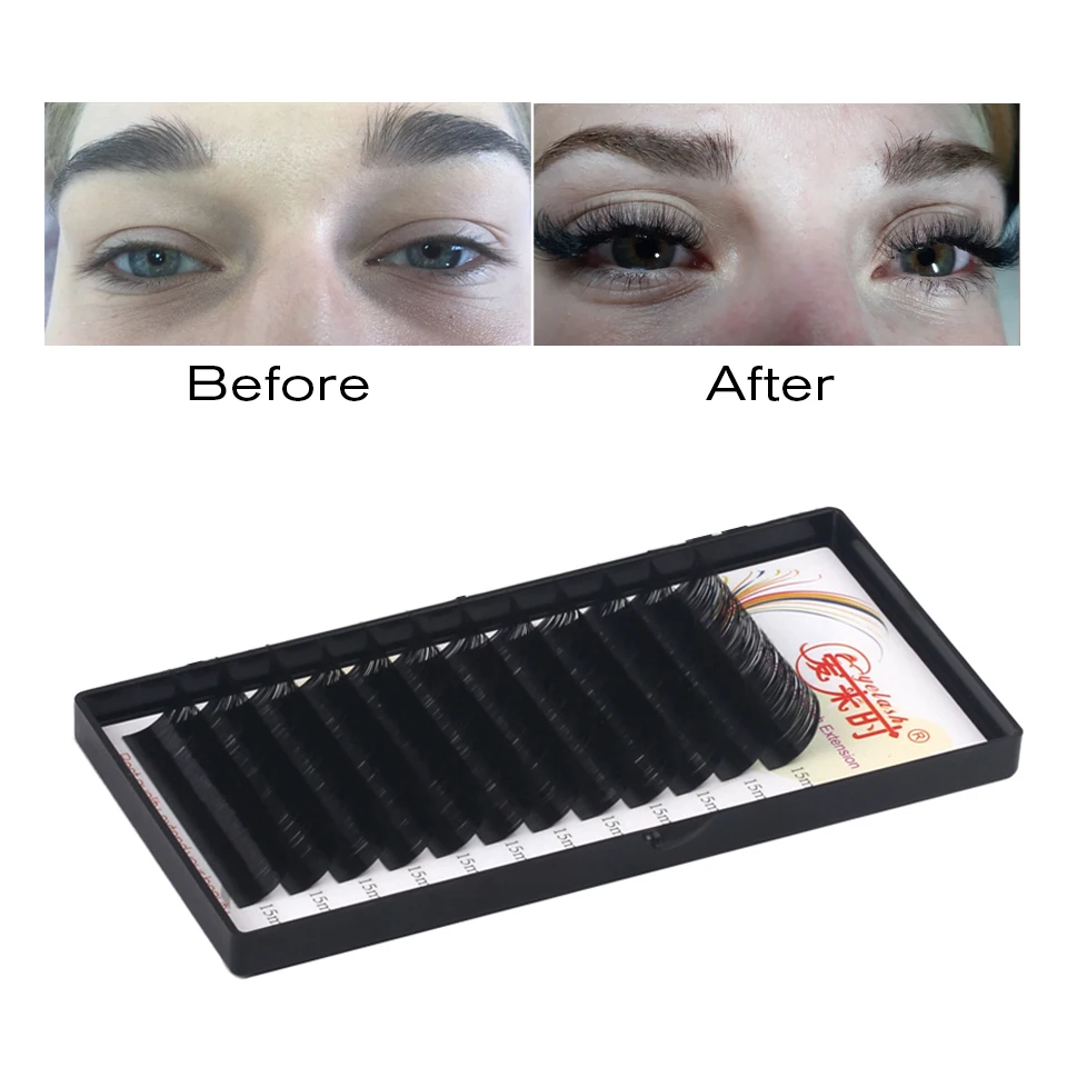 

All Size Individual Eyelash Extension 0.03mm CC Curl Mink Lashes Extension No Kink Silk Volume Eyelash Extension