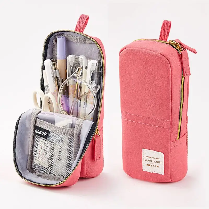 

Large Capacity Pencil Case Zipper Pen Pouch Multi-layer Storage Stationery Bag