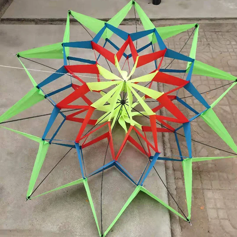

New Beautiful Color Kite 3D Lotus Kite Plum Blossom Kite Children's Gift Adult With Kite Line Children's Toys Outdoor Sports Fun
