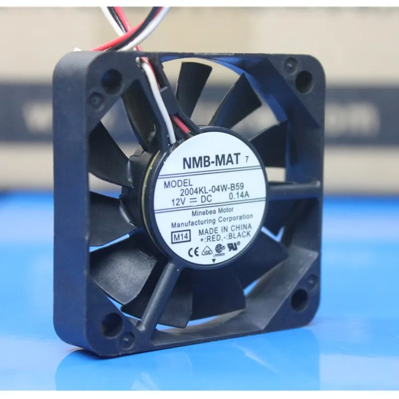 

New NMB-MAT 50MM 2004KL-04W-B59 Two ball bearing DC 12V 0.14A 5010 50MM 50*50*10MM Cooling Fan Server fan 3D Printer Cooling fa