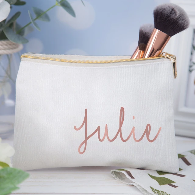 Custom Bridesmaid Make Up Gift Bag with Name