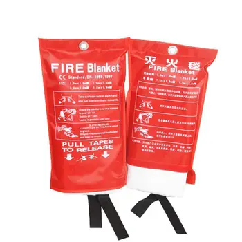 

Fire Blanket Emergency Survival Fire Shelter Safety Extinguishers Shelter 1MX1M Survival Fire Blanket Tent Protector X6I4