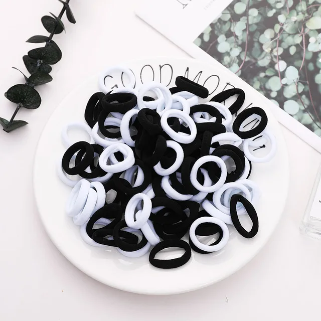 crude mix 3 New 100PCS/Lot Girls Candy Colors Nylon 3CM Rubber Bands Children Safe Elastic Hair Bands Ponytail Holder Kids Hair Accessories - Цвет: crude mix 3