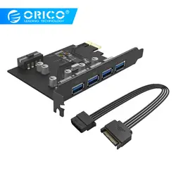 ORICO 4-Порты и разъёмы USB 3,0 PCI Express адаптер карты расширения PCI карта USB3.0 концентратор расширитель PCI-E карта Поддержка Mac OS
