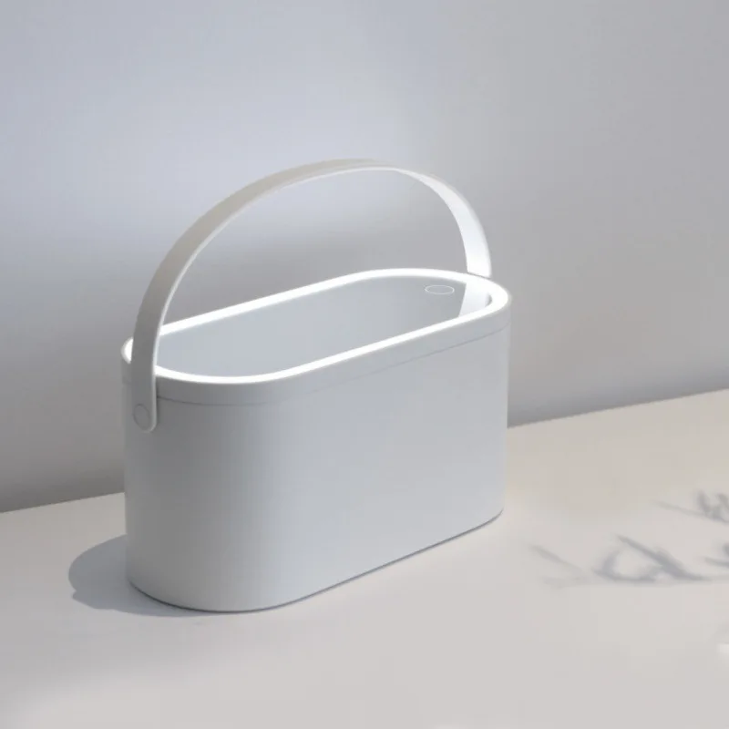 

Travel Makeup Case Portable Cosmetic Organizer Storage Box With LED Lighted Mirror Cover