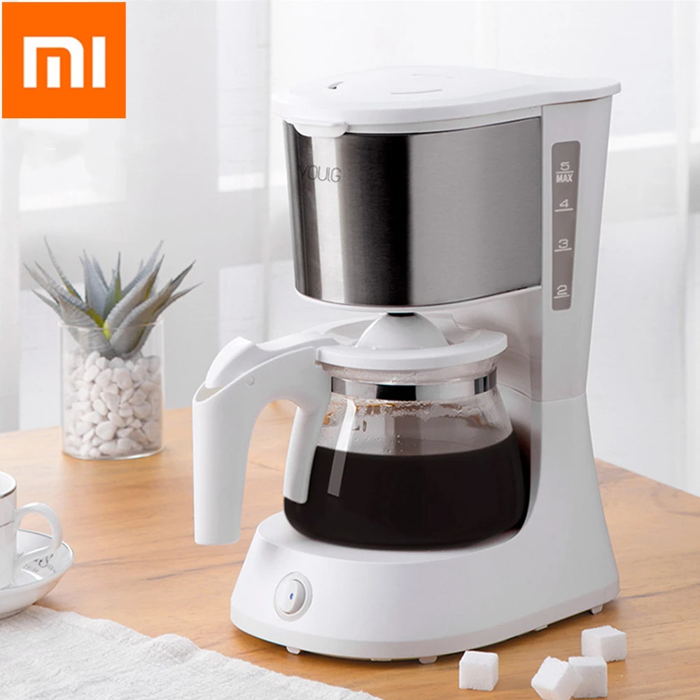 

Xiaomi Coffee Machine 220V Espresso Maker With 652ml Glass Kettle Coffee Powder Filter Anti-Drip Insulation Teapot From Youpin