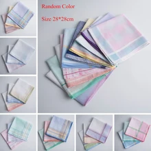 3 PCS Men Casual Pocket Square Scarf Sweat Towel Cotton Handkerchiefs Male Casual Adult Print Pattern Pocket Scarf Random Color