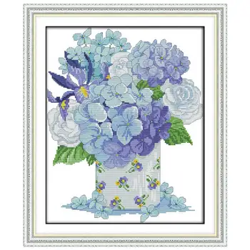

Pincushion flower counted printed on the canvas 11CT 14CT DIY kit Cross Stitch embroidery needlework Sets home decor
