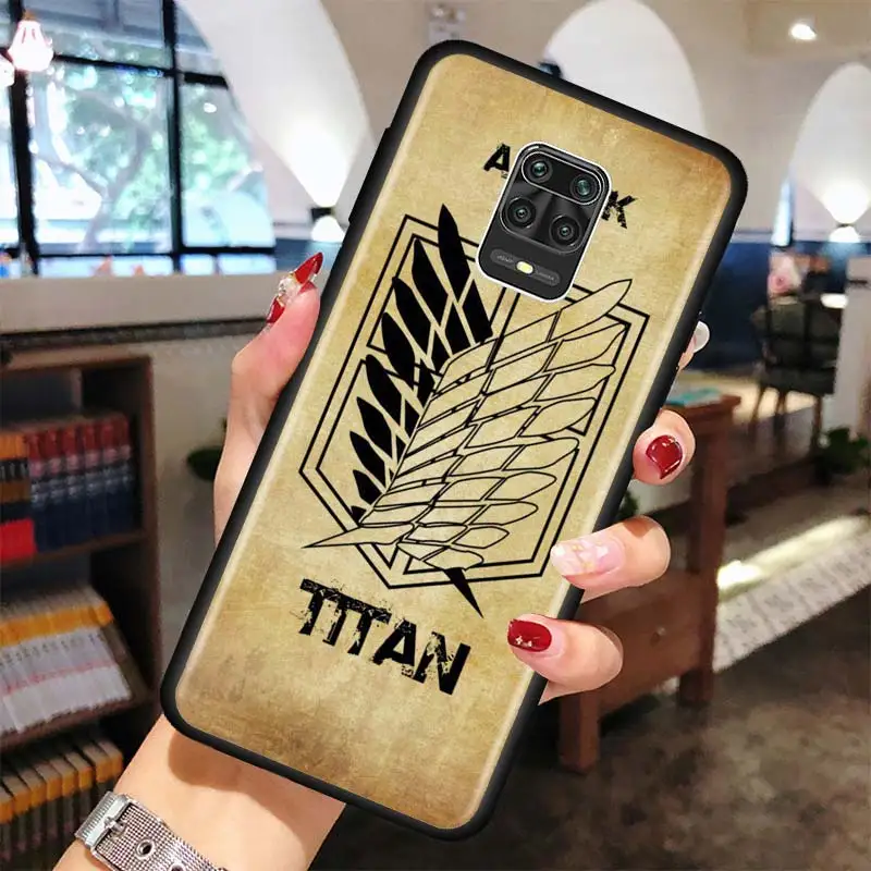 Anime attack on Titan Phone case for Xiaomi Redmi Note 7 8 9 Pro 8T 9S 6 6A 7A 8A 9A 9C K20 K30 Pro Black Silicone Soft Cover
