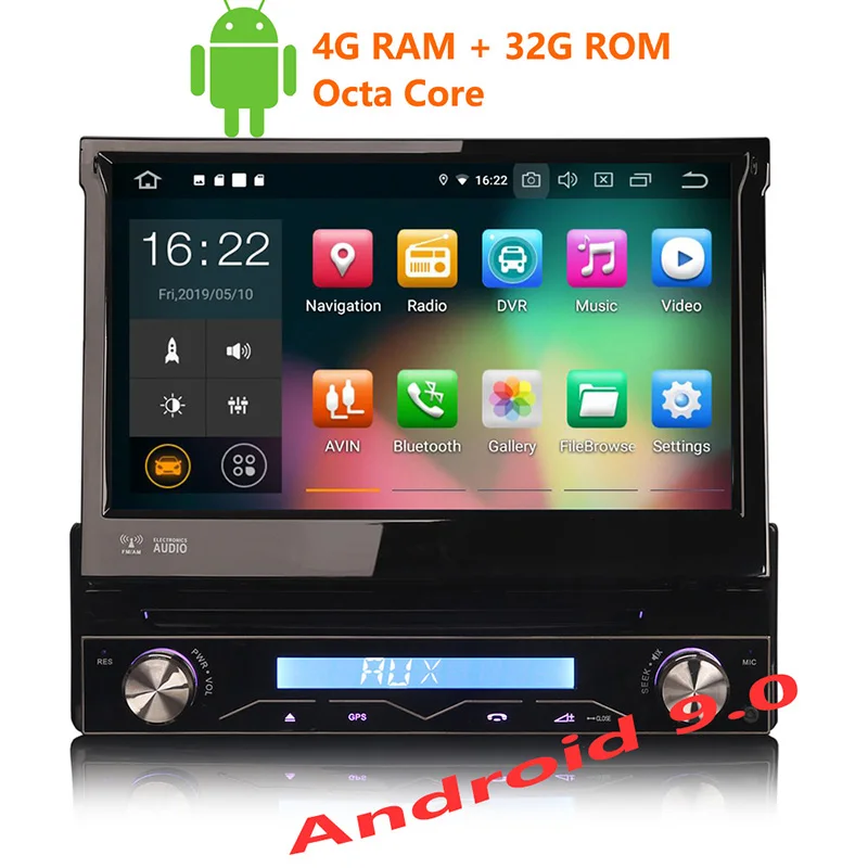 Erisin ES7908U 7 inch one Din detachable Android 9.0 Octa Core 4GB RAM Car DVD Radio BT for universal Cars | Автомобили и