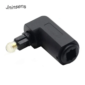 

90 Degree M/F Digital Optical Audio Cable Adapter Male to Female Right Angle 360 Rotates for Toslink Optical Cable TV Adapter