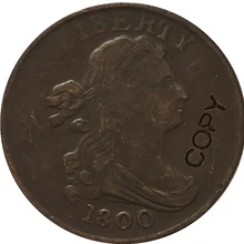 США(1800-1808) 7 монет драпированный бюст пол-цента копии монет