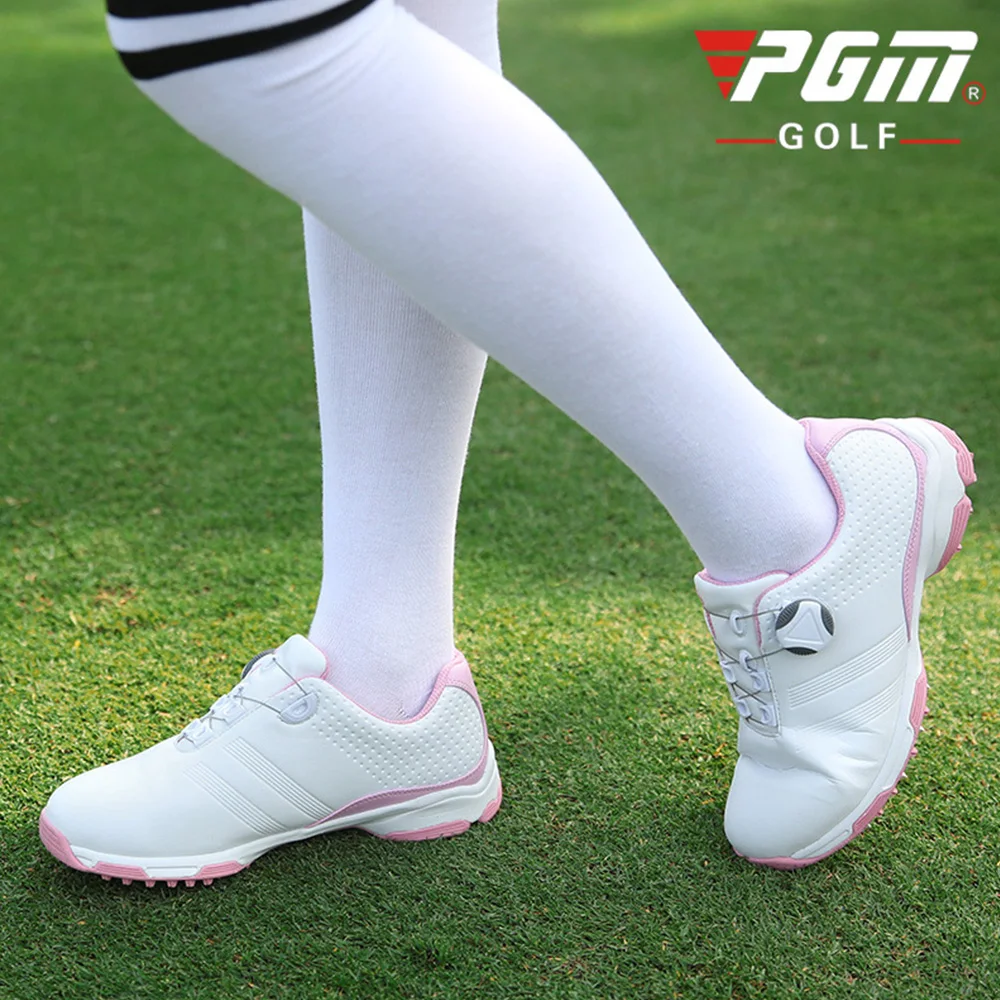Женская обувь для гольфа; дышащие кроссовки для гольфа с вращающейся пряжкой; женская обувь для гольфа с автоматической шнуровкой из водонепроницаемого микроволокна; нескользящая женская обувь для гольфа