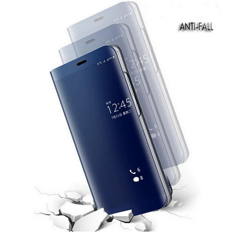 Умные прозрачные зеркальные флип Чехлы для Huawei Honor 20/20 Pro/20 Lite/20S Кожаные чехлы на