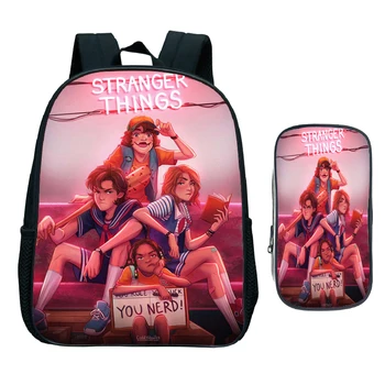 

High Quality Kids Stranger Things Backpack For Boys&Girls Cartoon Pattern Primary School Bag New Kindergarten Mochila Gift