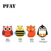 Новинка, usb флеш-накопитель, мультяшный флеш-накопитель, креативный, милый, лиса/сова/пчела, флешка, 4 ГБ, 8 ГБ, 16 ГБ, 32 ГБ, животные, пингвин, usb карта памяти, подарок