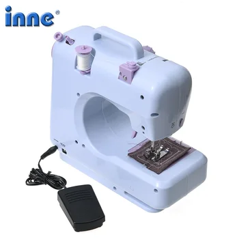 Inne Portable Sewing Machine Mini Electric Household Crafting Mending Overlock 12 Stitches with Presser Foot Pedal Beginners 4