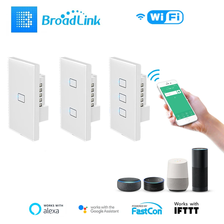 New BroadLink TC3 US Single Live Smart Wifi Wall Light Touch Switch Two Way  Feedback Works with Alexa and Google Assistant|Home Automation Modules| -  AliExpress