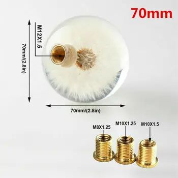 

Universal Car Knob Racing Real Flowers Shift Knob W/3 threaded adapters