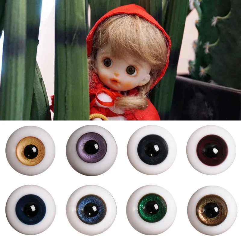 Pf 10mm Eyes Without Pupil Eyes Green Glass Eyes For BJD Babydoll PF 