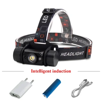 

1mode usb Rechargeable IR Sensor led headlamp 18650 Induction headlight head lamp head torch flashlight waterproof hunting light